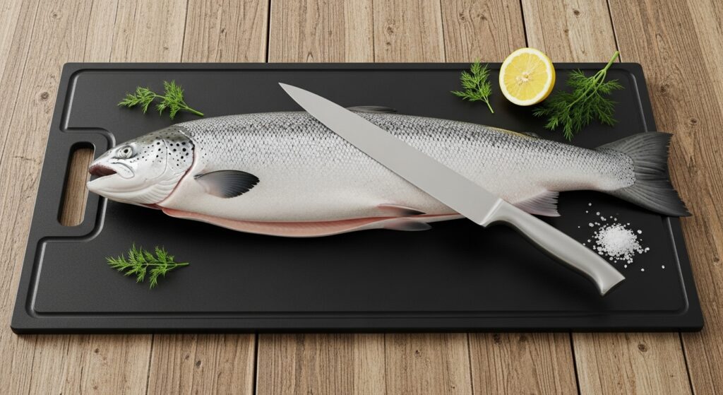 魚や硬い食材を切るのに適した素材