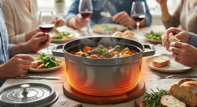 高い蓄熱性で料理が冷めにくい