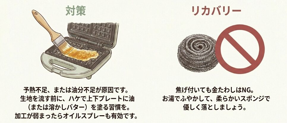 生地がくっつく時の対処法