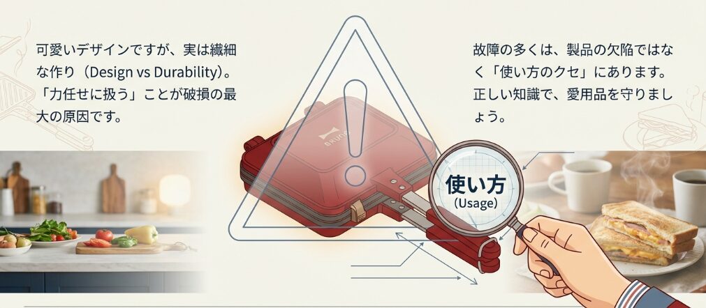 ブルーノホットサンドメーカーは壊れやすい？その真実と原因