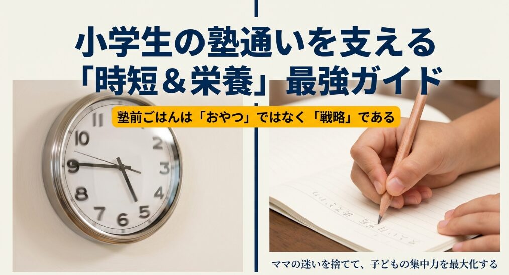 塾前軽食は何食べる？小学生の塾通いを支える「時短＆栄養」最強ガイド