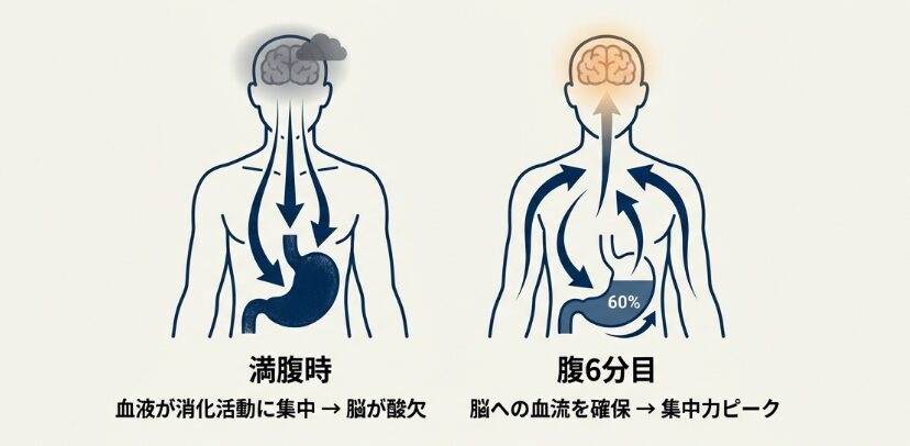 「腹6分目」が最強 満腹は集中力の大敵