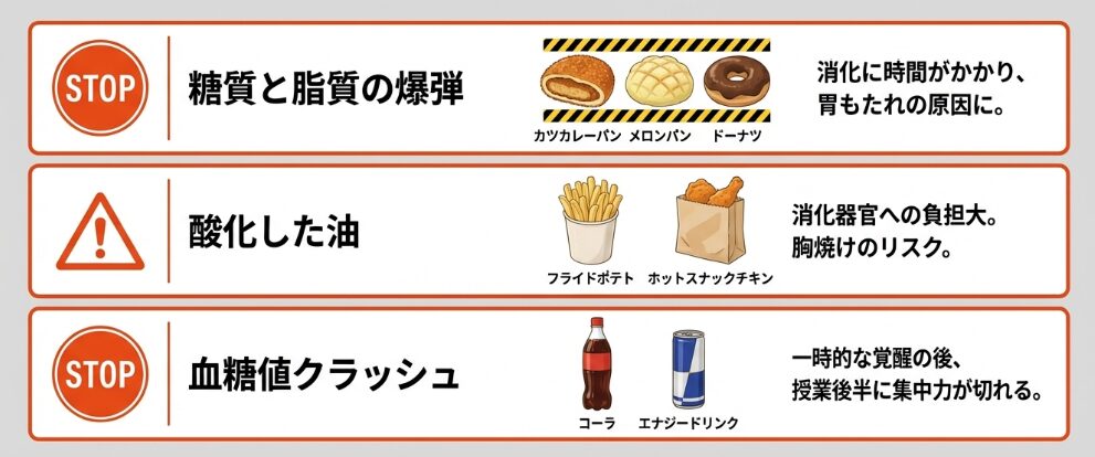 塾前には避けたい「NGフード」