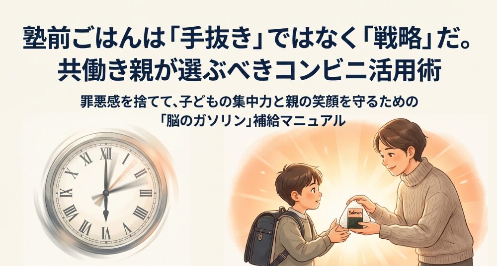 塾前ごはんはコンビニでいい！共働きママを救う「成績アップ」の選び方