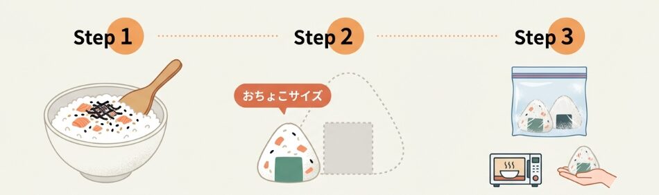 週末10分でストック完了！自家製「冷凍ミニおにぎり」とスキマ時間活用法