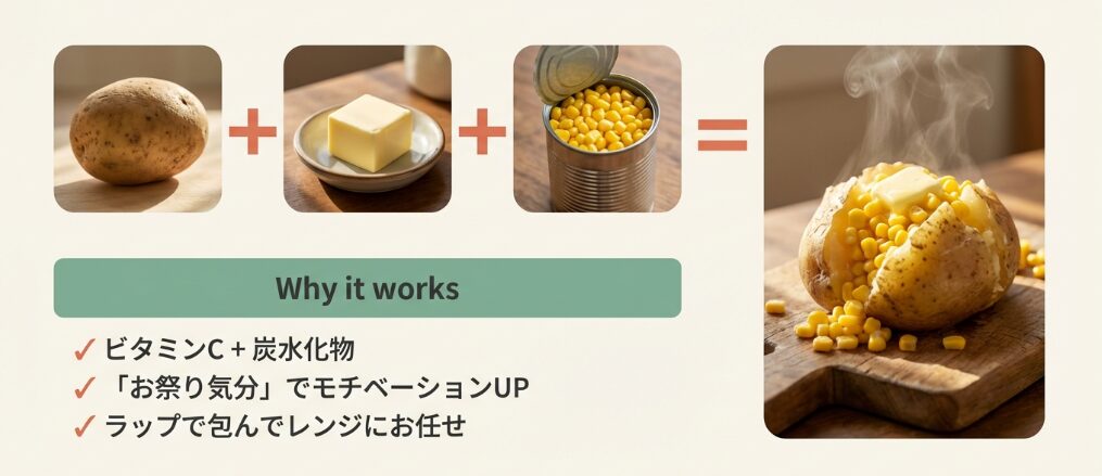 コーン入りじゃがバター