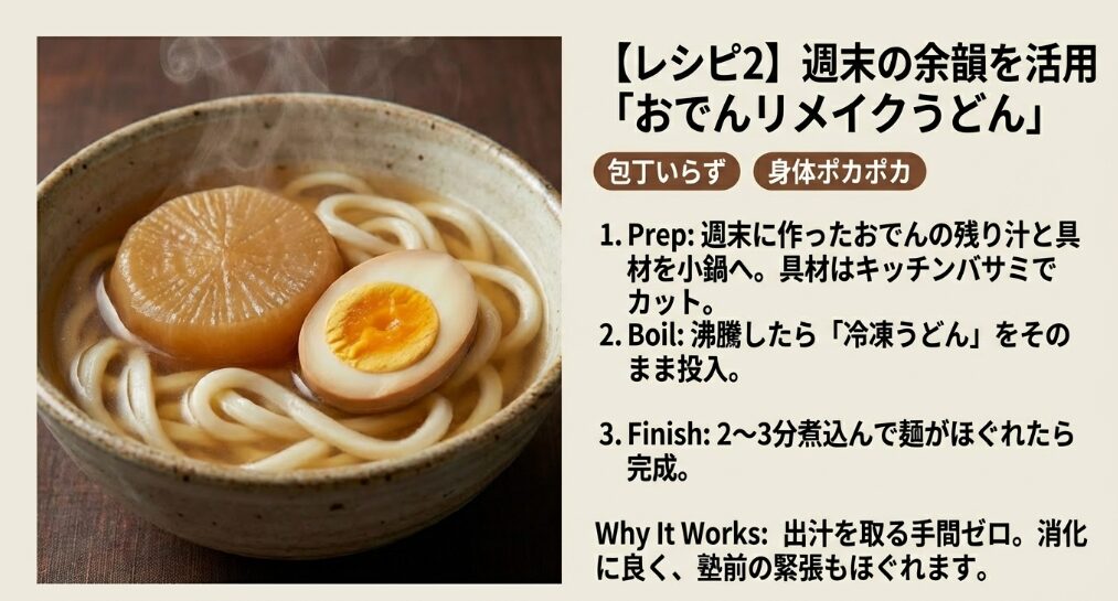 「おでん」の時短リメイクうどん