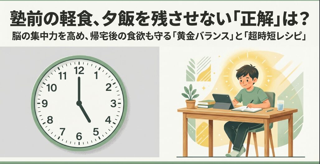 塾前の軽食、夕飯を残させない適量はどれくらい？