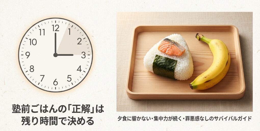 塾前軽食を時間別で紹介！