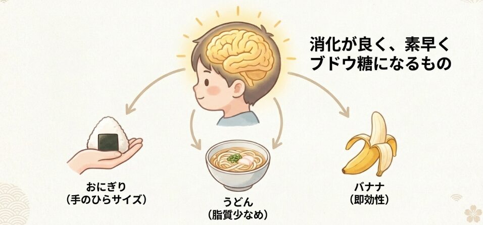 脳のエネルギー（糖質）になるものを選ぶ