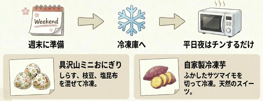 週末の冷凍ストックで平日を乗り切る簡単レシピ