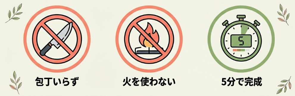 帰宅後5分で完成！