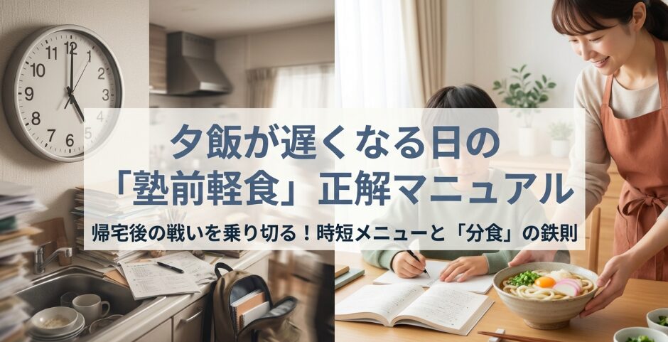 夕飯が遅くなる日の塾前軽食の正解はコレ！