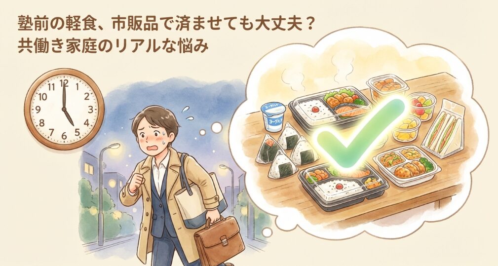 塾前の軽食、市販品で済ませても大丈夫？共働き家庭のリアルな悩み