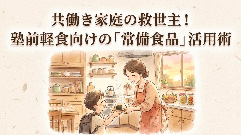 塾前軽食の常備食品が共働きを救う！
