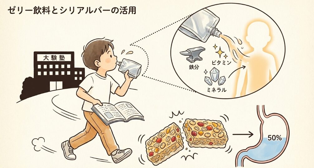 小腹を満たす栄養補給！ゼリー飲料・シリアルバー