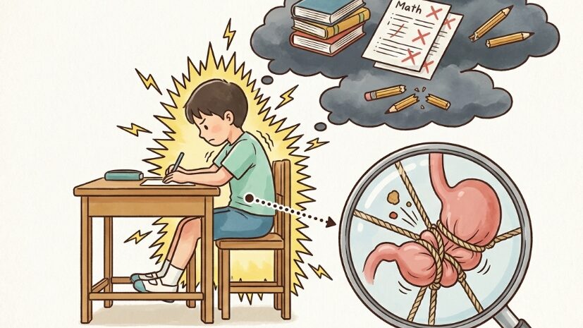 学校帰りの疲れによる胃腸機能の低下