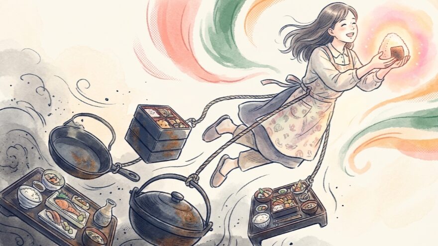 塾前おにぎりの「手放し」時短テクニック