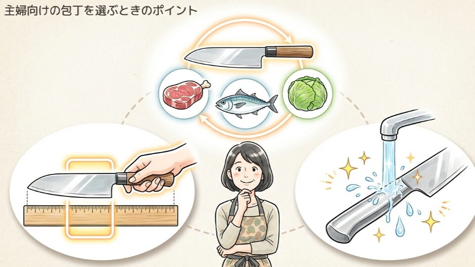 主婦向けの包丁を選ぶときのポイント