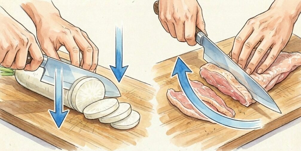 料理別で選ぶ三徳包丁と牛刀の違い