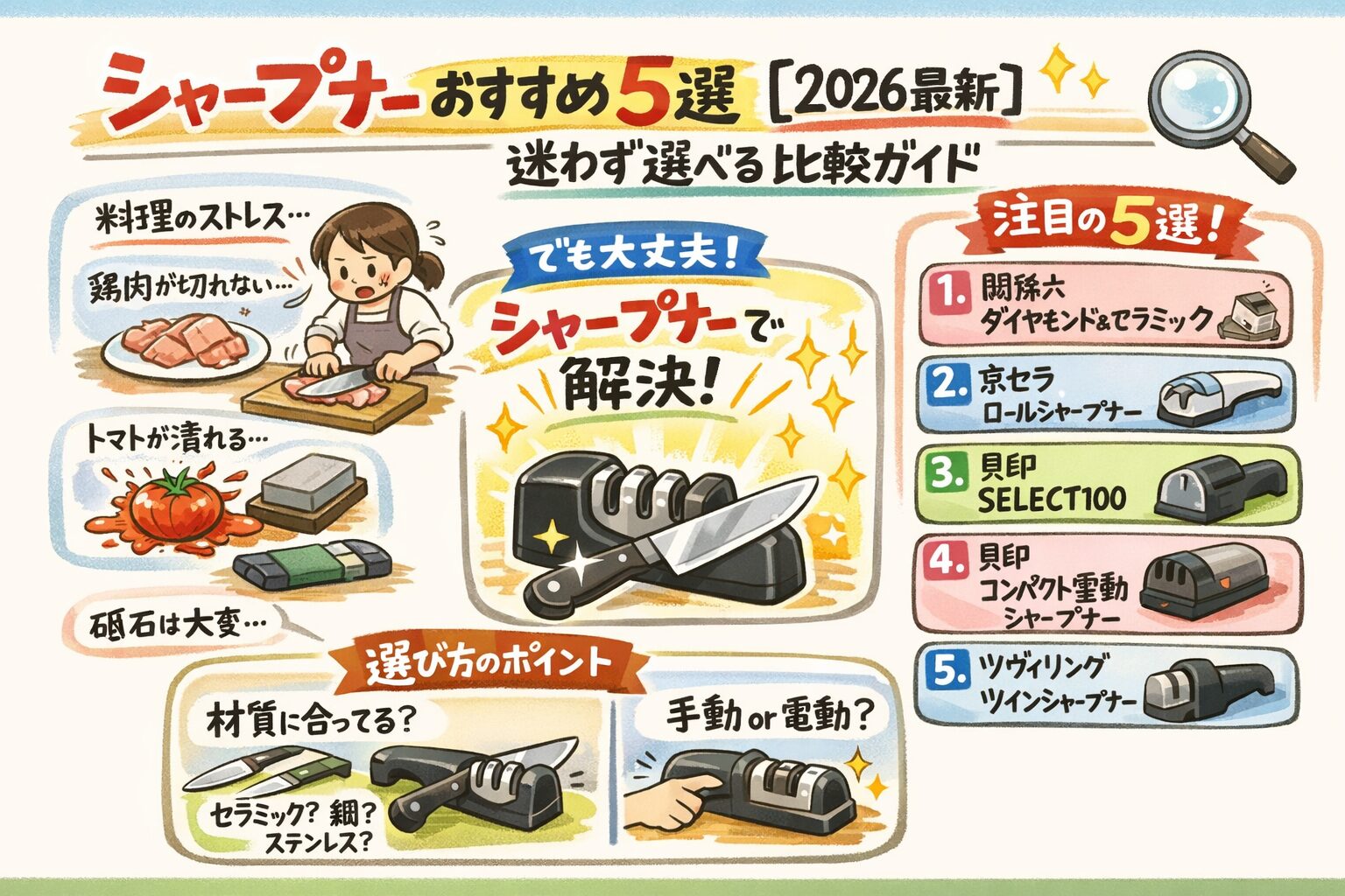 シャープナーおすすめ5選