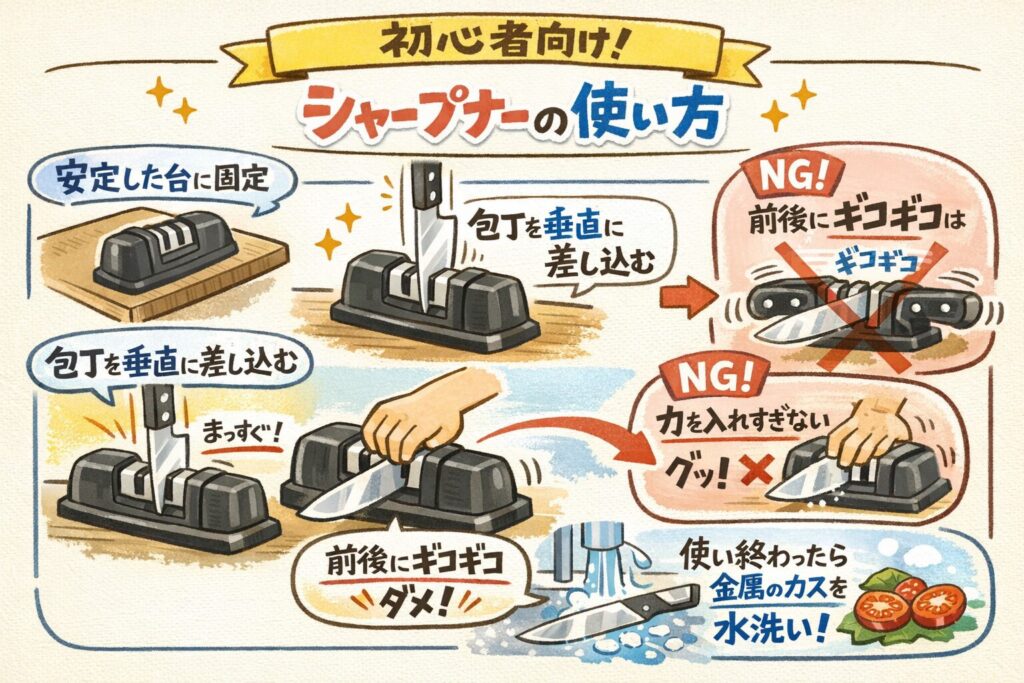 初心者向け！シャープナーの使い方