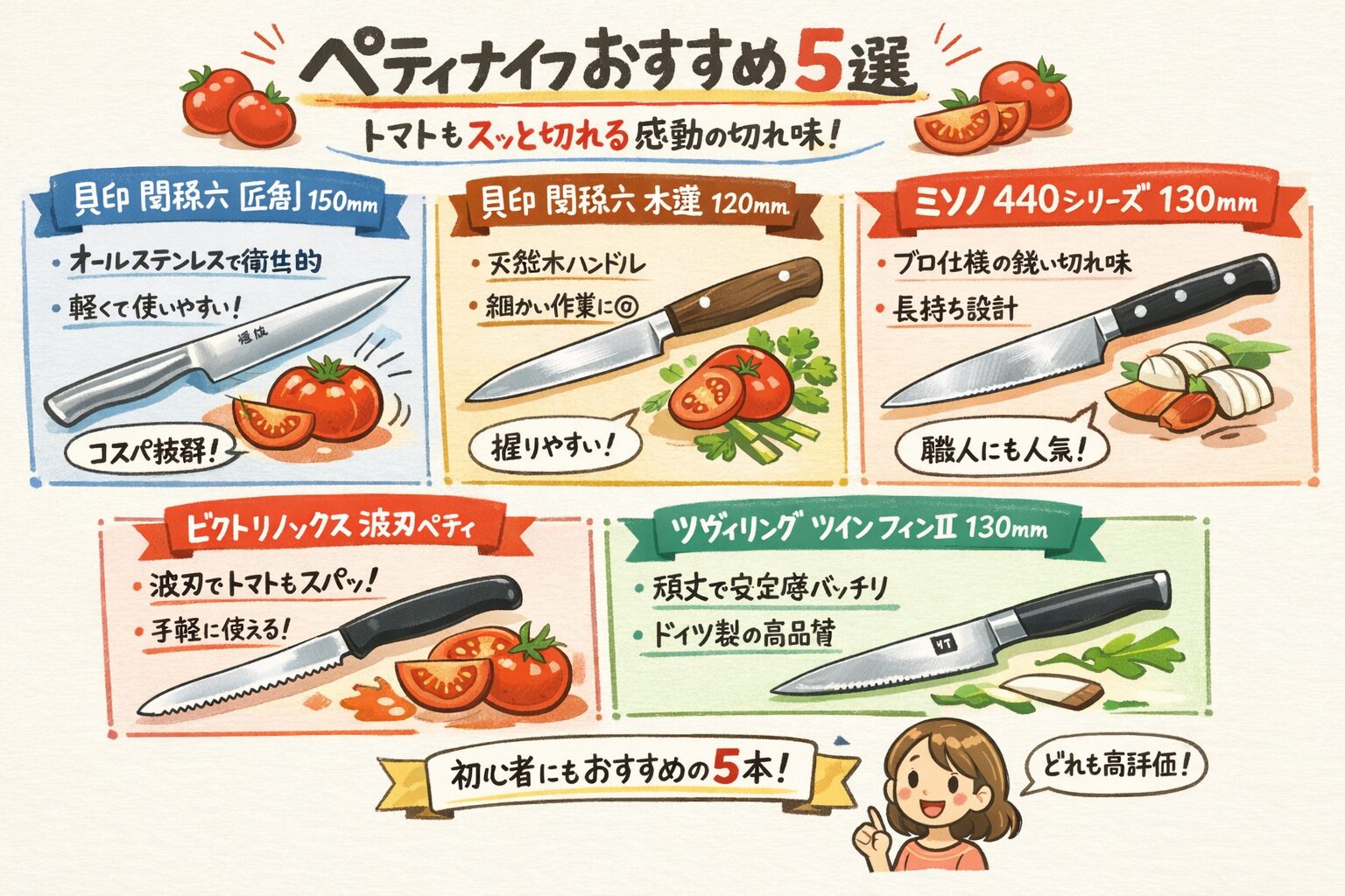 ペティナイフおすすめ5選