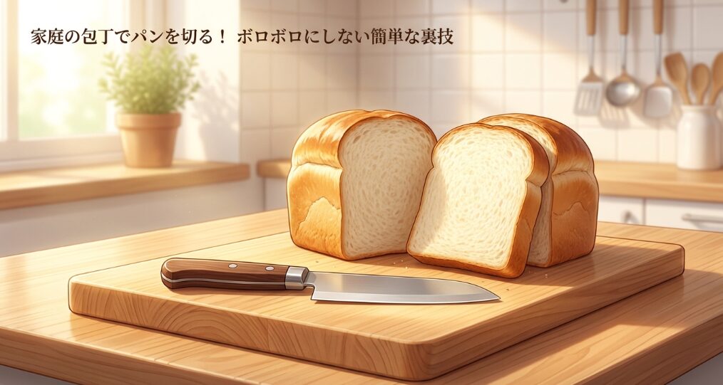 家庭の包丁でパンを切る！