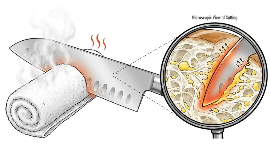 家庭の包丁でパンを切る基本のコツ