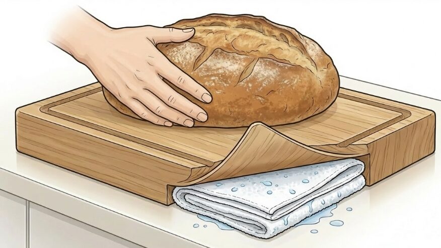 まな板と滑り止めで安全にカット