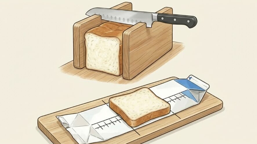 専用ナイフなしの包丁でパンを切る裏技