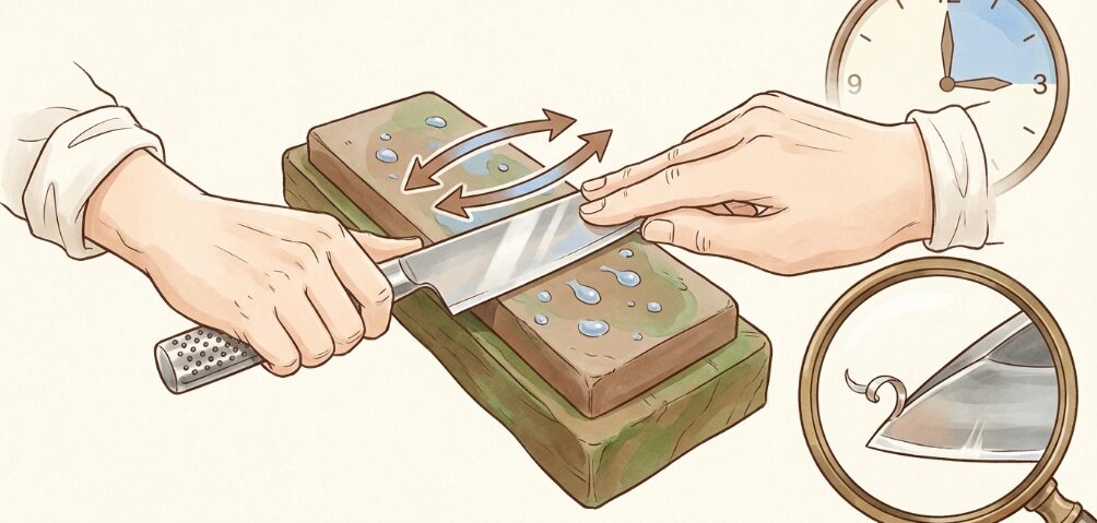 砥石を使った正しい手順