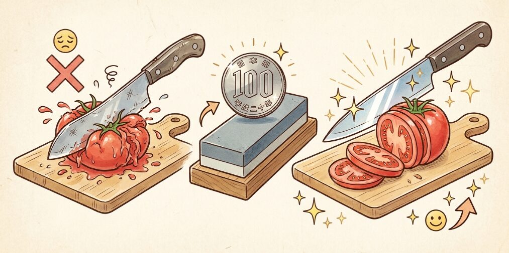 100均の砥石で包丁は切れるようになる？