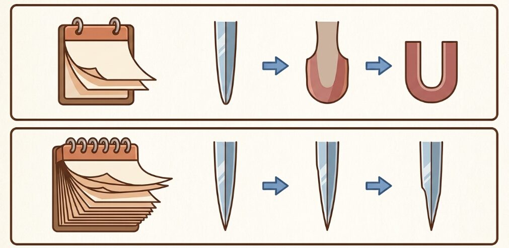 切れ味の持続性と寿命を徹底比較