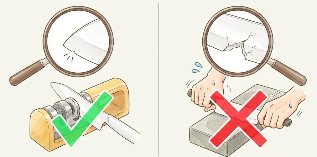 刃こぼれや欠けが生じた時の対処法