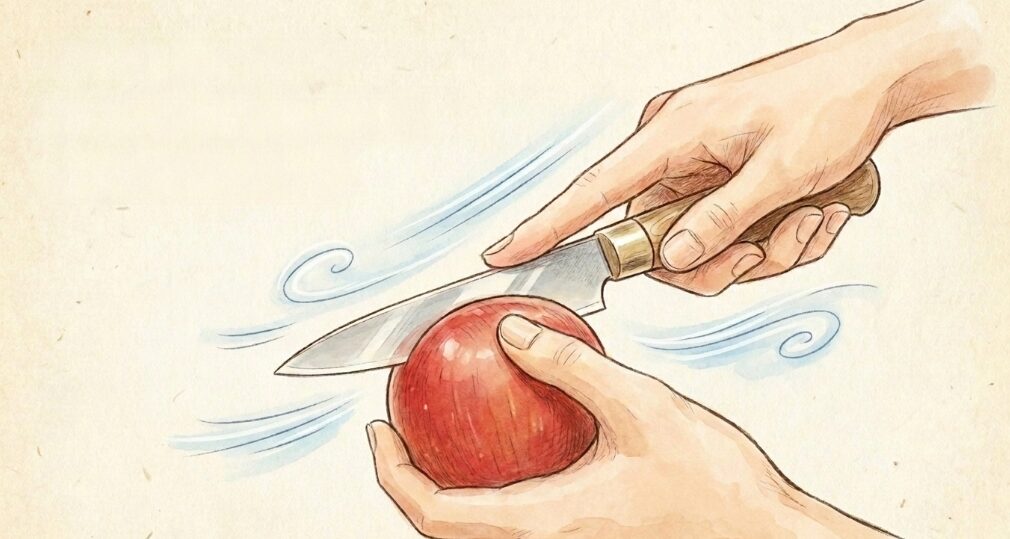 ペティナイフの使い方で基本となる持ち方と構え方