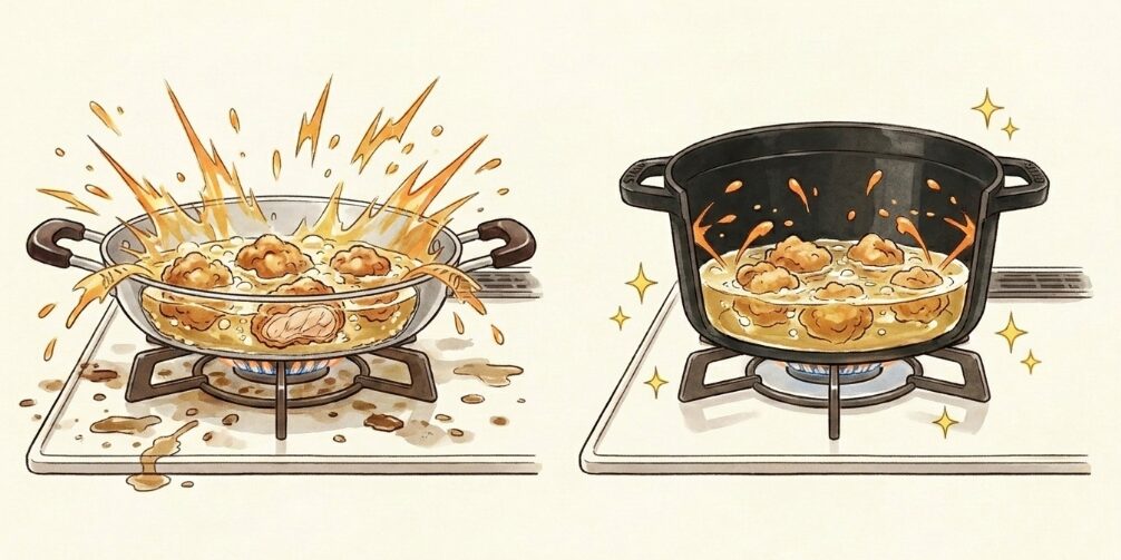 揚げ物にも最適なサイズ感