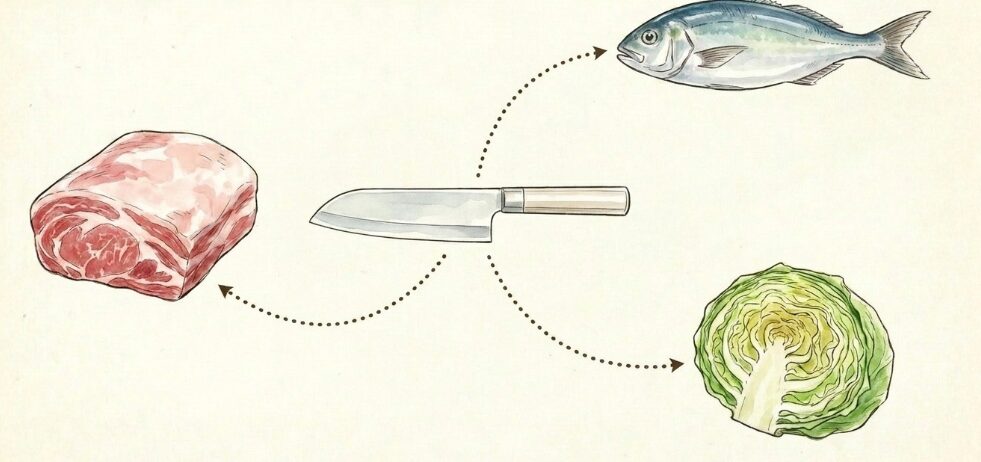 万能に使える人気の三徳包丁