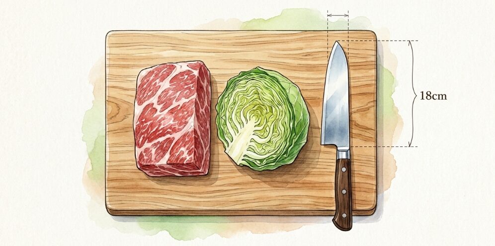 刃渡り18cmが家庭での調理に最適な理由