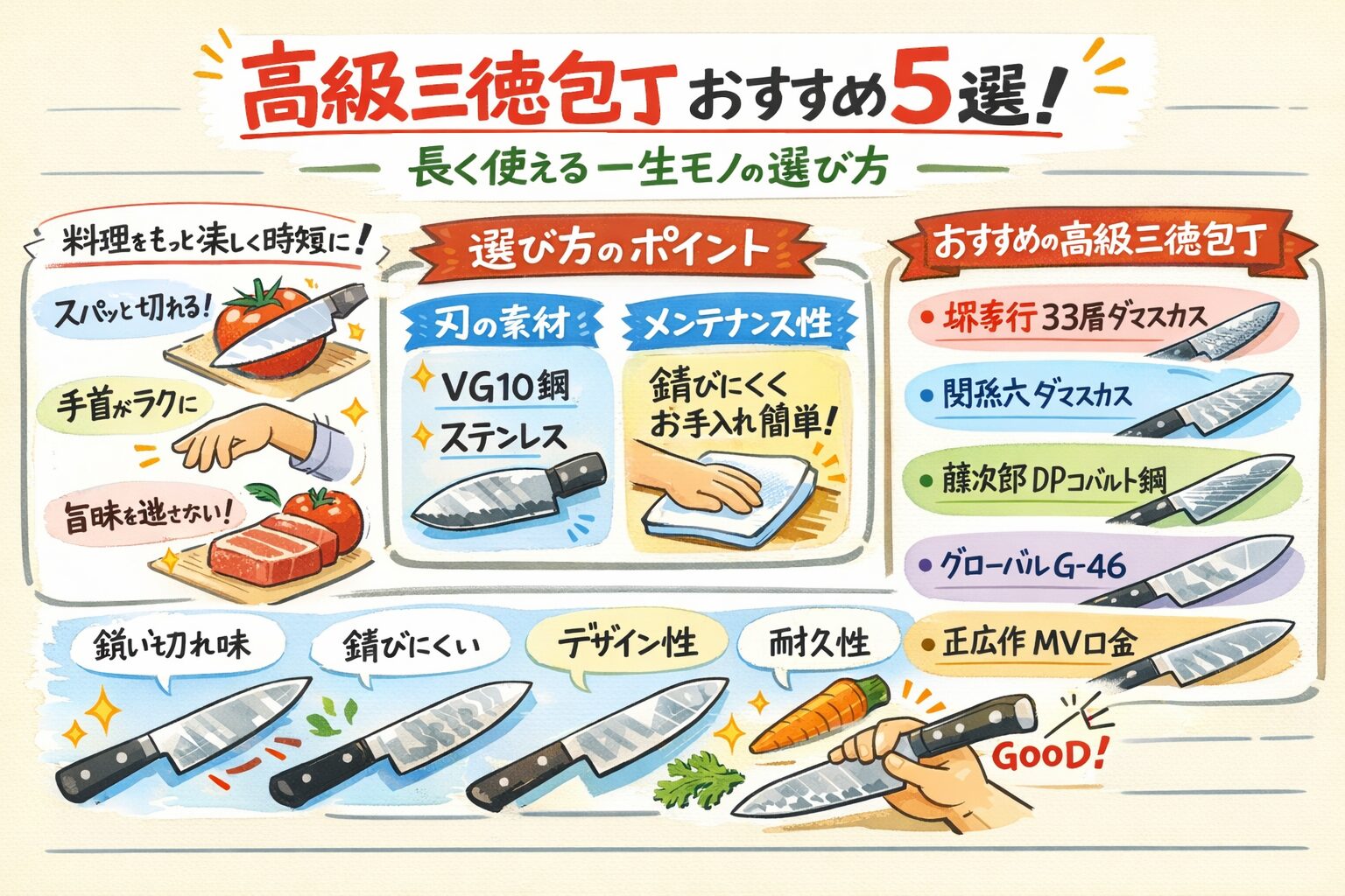 高級三徳包丁おすすめ5選！