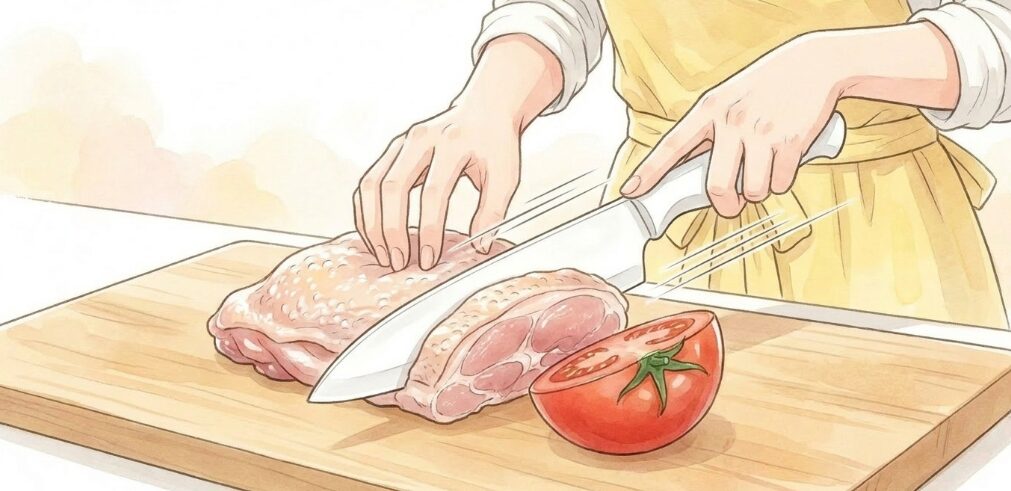 トマトやお肉もスパッと切れる快適さ