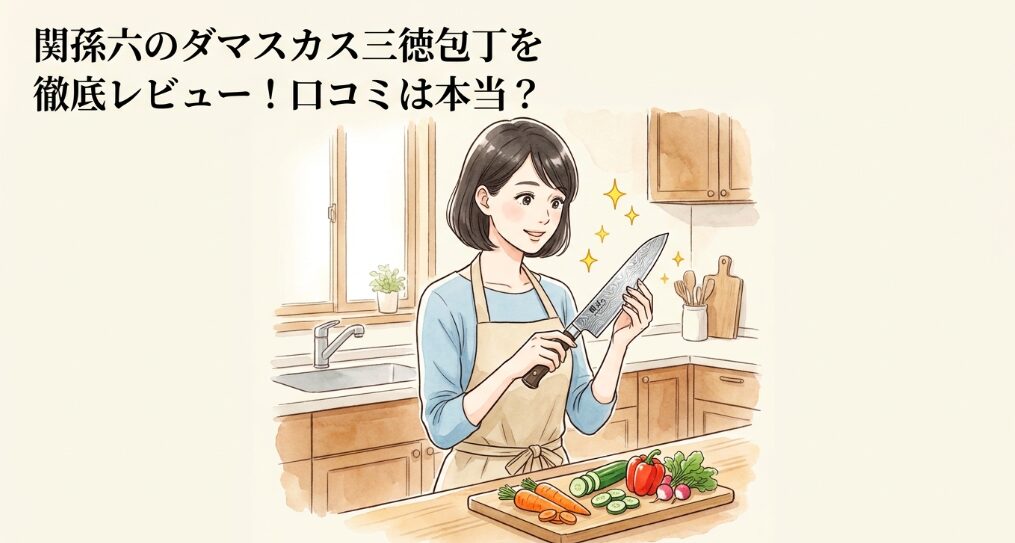 関孫六のダマスカス三徳包丁を徹底レビュー！口コミは本当？