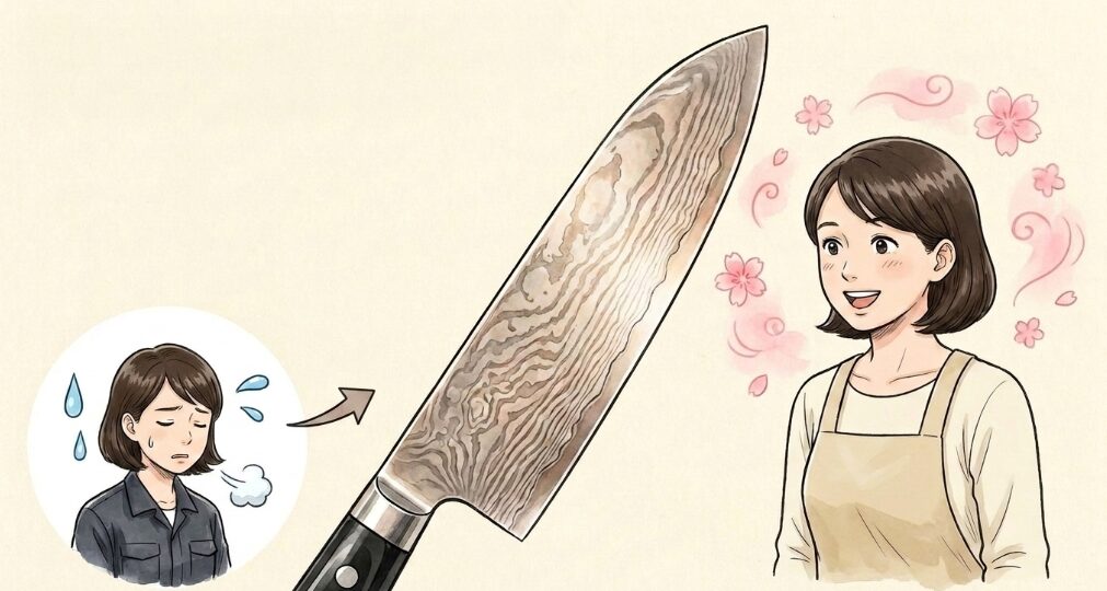 美しい紋様が目を引くダマスカス鋼の魅力