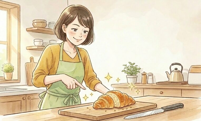 厄介なパンくずが出にくい波刃の秘密