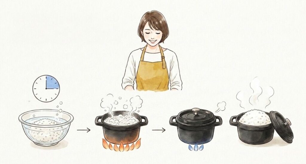 炊飯でふっくら美味しく仕上げるコツ