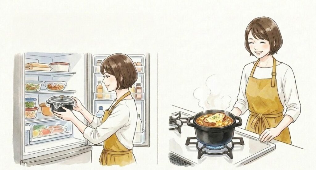一人分のスープや副菜作りに最適なサイズ感