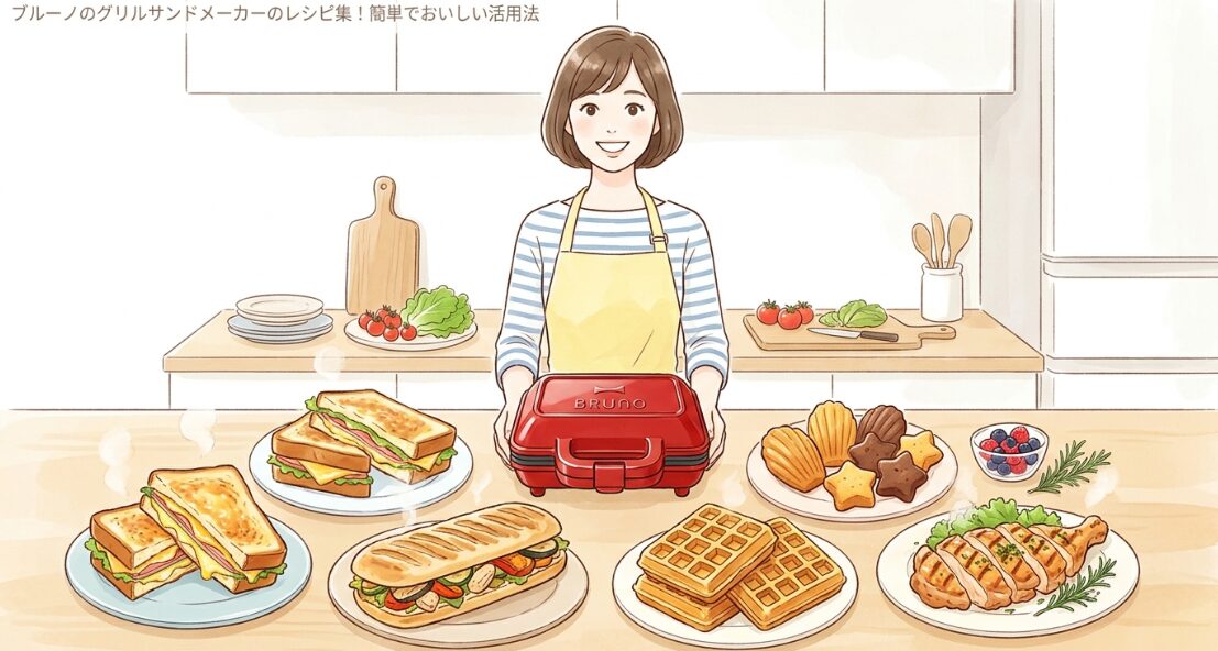 ブルーノのグリルサンドメーカーのレシピ集