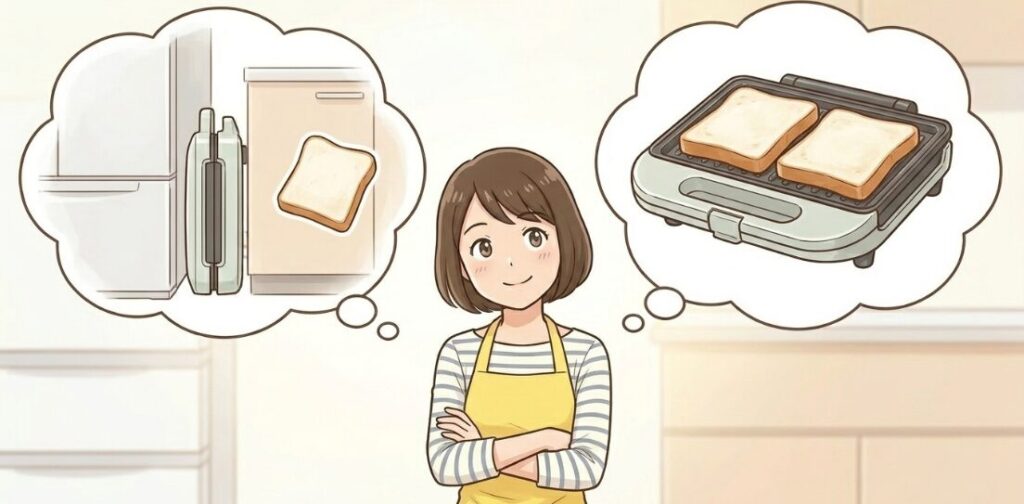 サイズ選びとブルーノのグリルサンドメーカーのレシピ