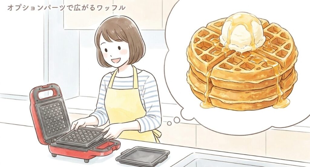オプションパーツで広がるワッフル
