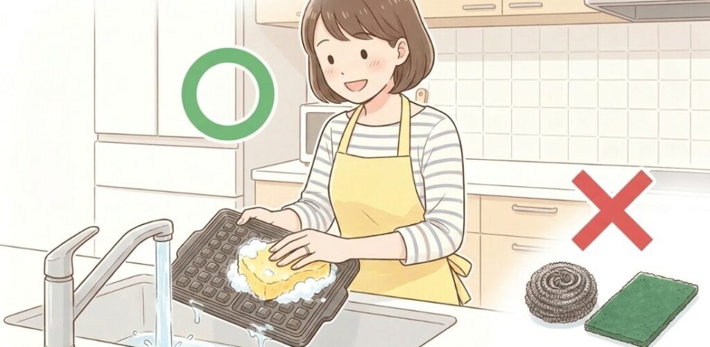 プレートの焦げ付きを防ぐお手入れ